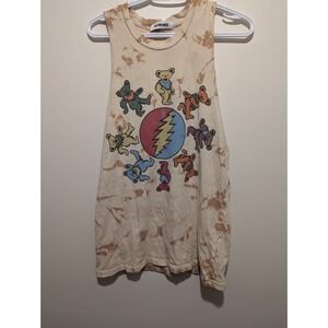 Daydreamer Free People Anthropologie Grateful Dead Bears Oversized Tank Top XS